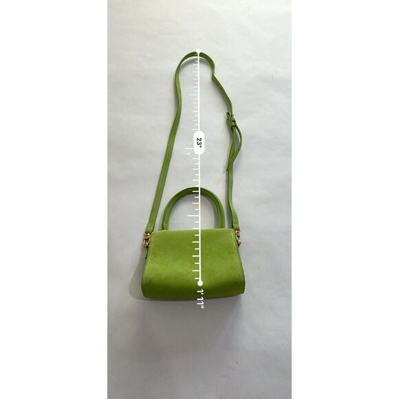 BY FAR Mini Suede Mini Handbag in Green - Picture 4 of 8